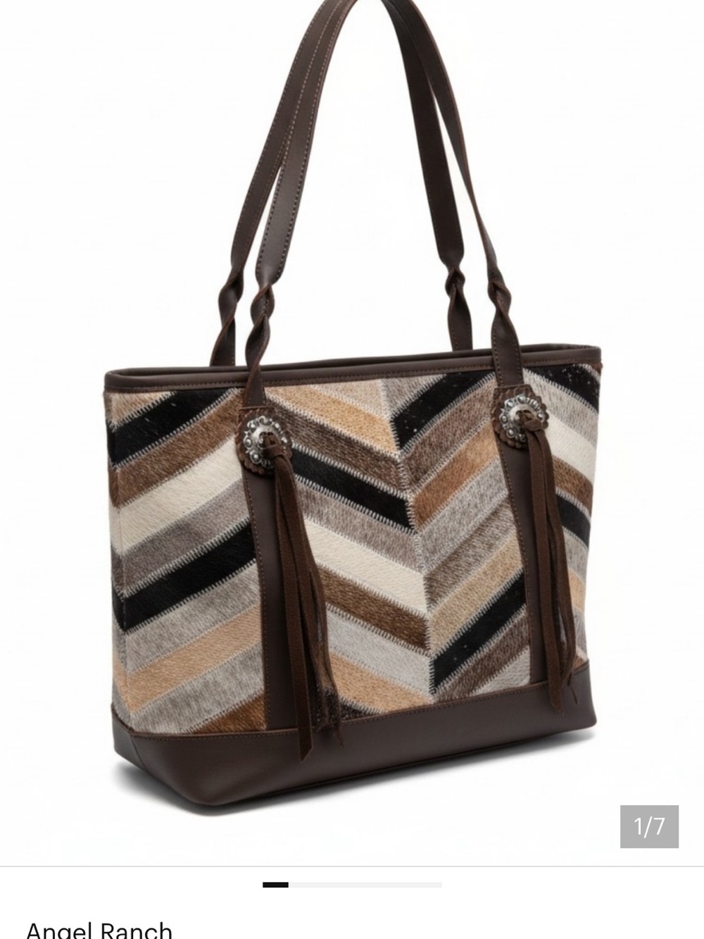 Nwt ANGEL RANCH Chevron Patterned Multi-Pocket Tote( CONCEAL AND CARRY)